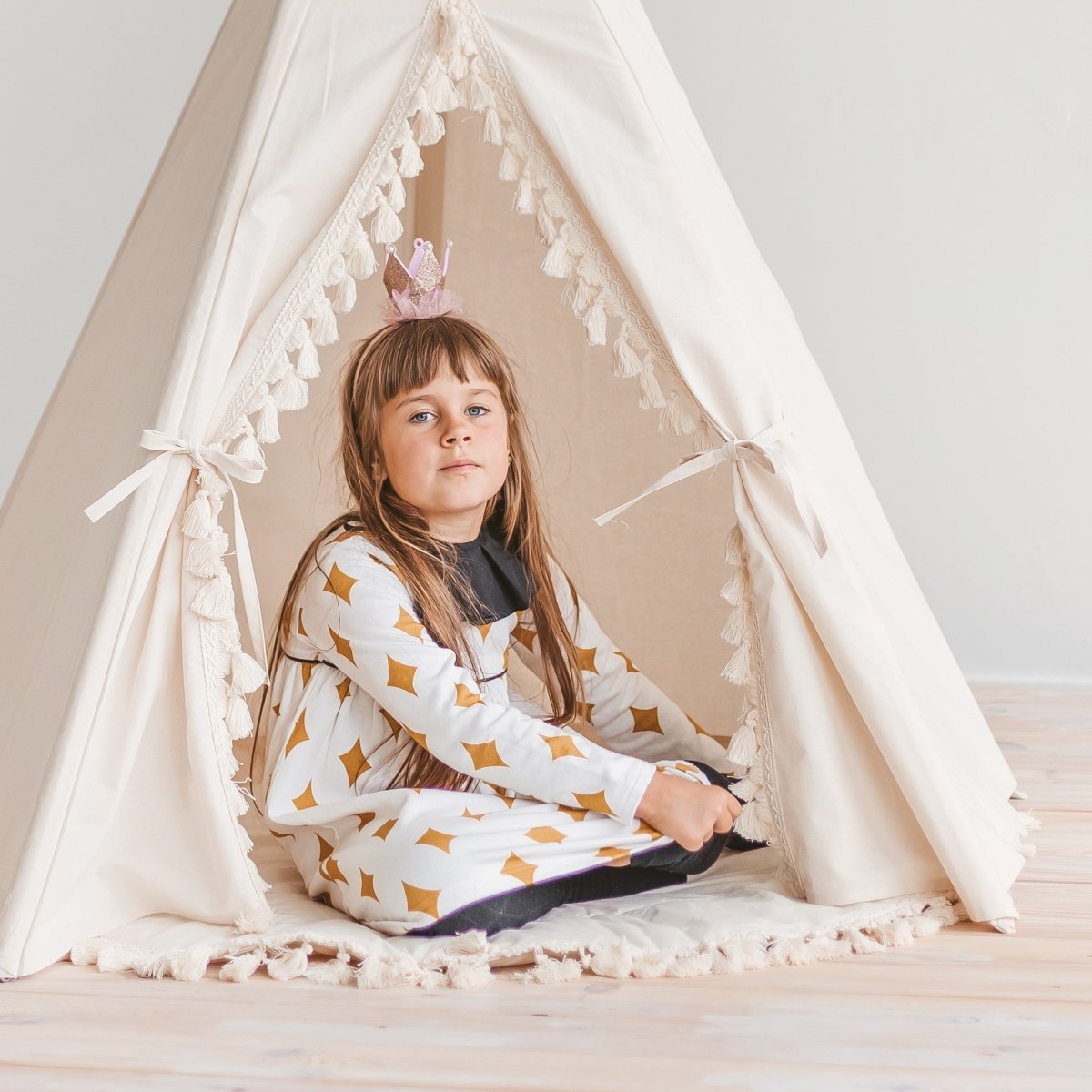 MINICAMP Boho Kids Teepee with Tassels – Teepees for children, available at Learning Bugs UK