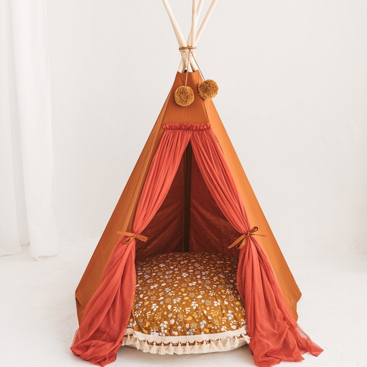 MINICAMP Fairy Kids Play Tent with Tulle in Cognac – Teepees for children, available at Learning Bugs UK