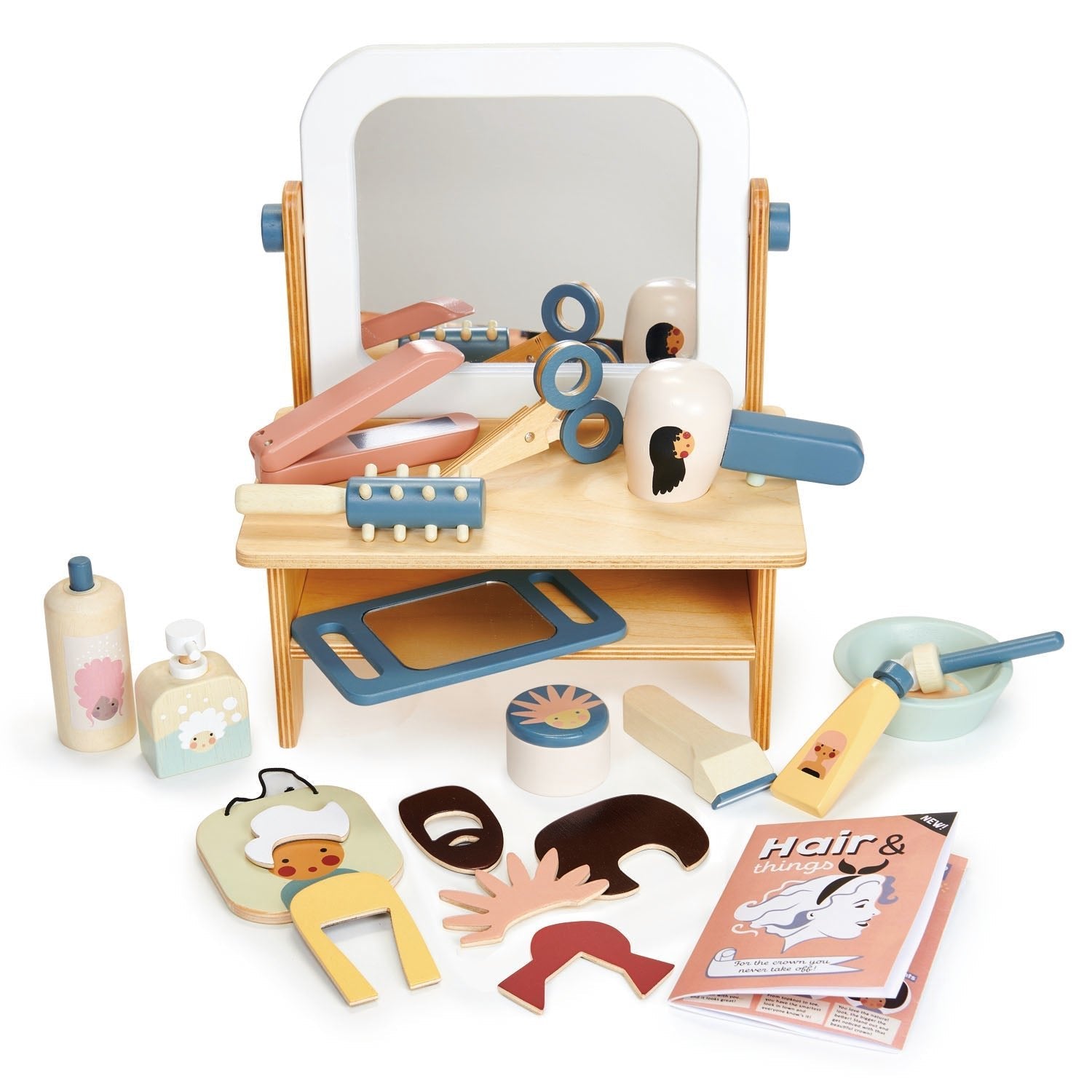 Buy Tender Leaf Hair Salon | Wooden hairdressing set for kids by Learning Bugs UK