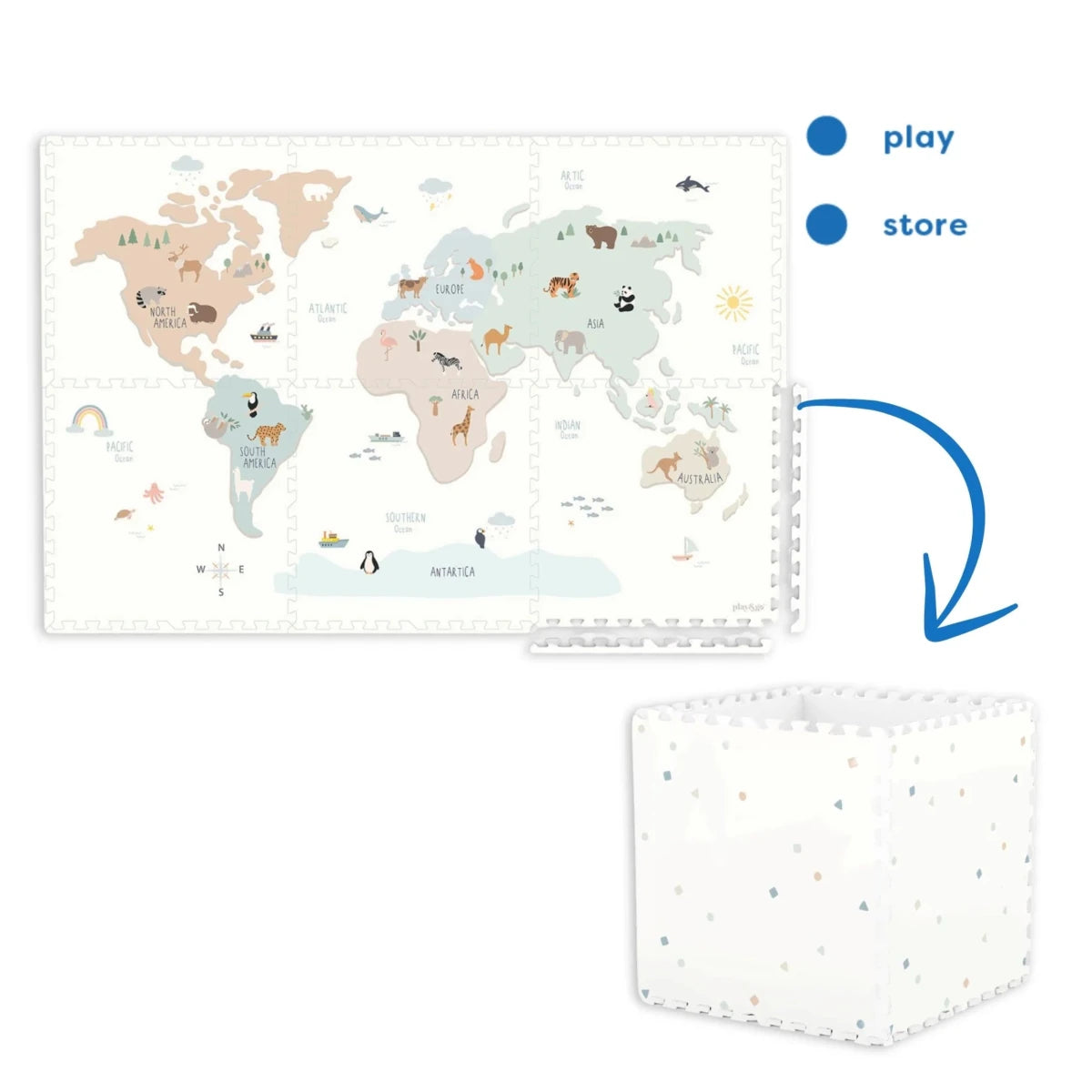 Play&Go Tiloo Foam Puzzle Tile Playmat - 4 variants – for children, available at Learning Bugs UK