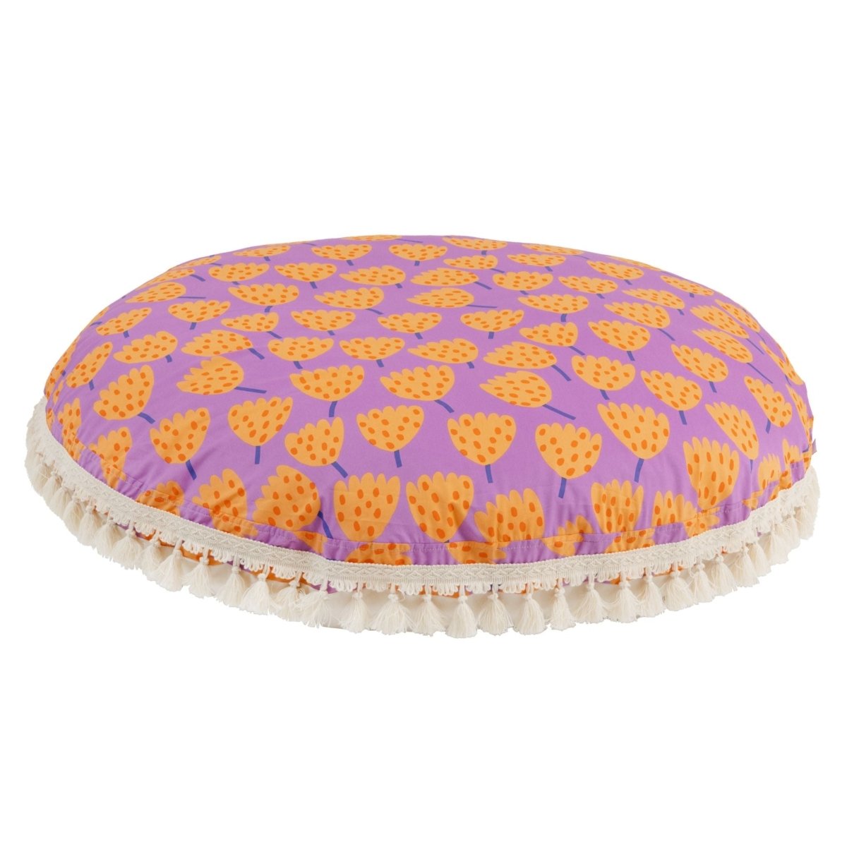 MINICAMP Large Kids Floor Cushion in Vibrant Tulip Pattern – Floor Pillows for children, available at Learning Bugs UK