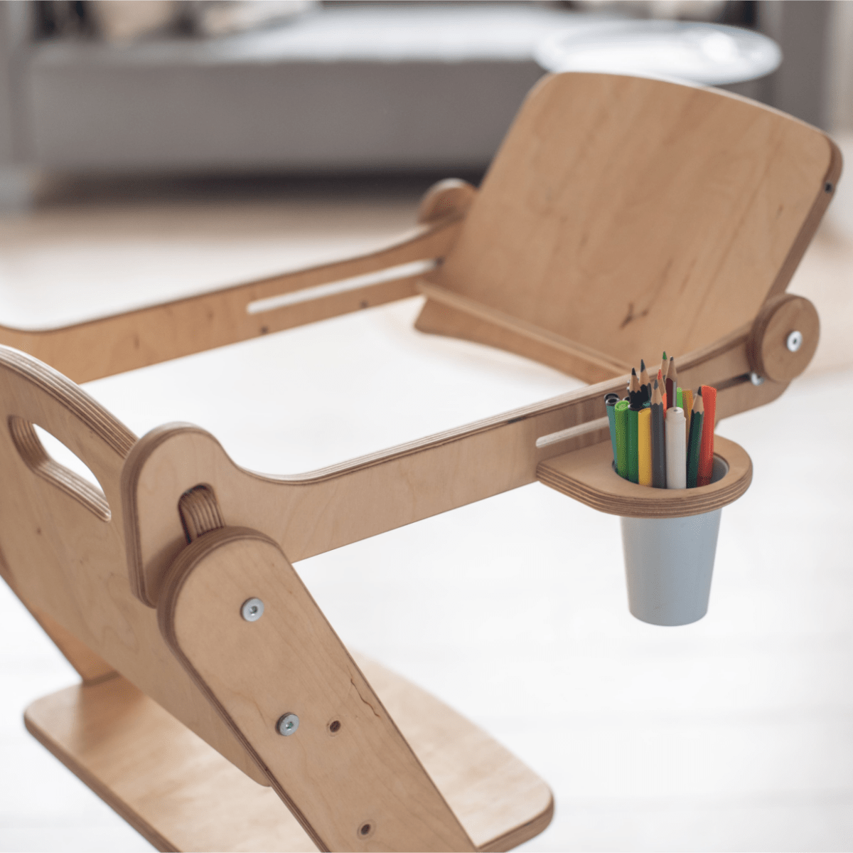 Goodevas Montessori Growing Chair with Tabletop – Beige – High Chairs for children, available at Learning Bugs UK