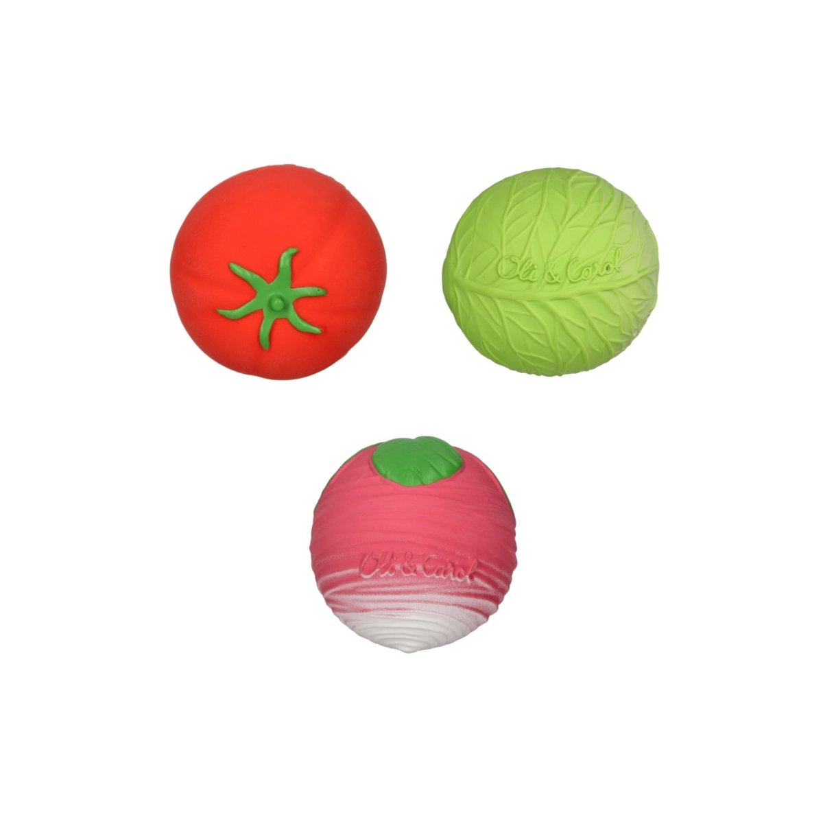 Oli & Carol Baby Sensory Ball Veggie Salad – Baby Sensory Toys for children, available at Learning Bugs UK