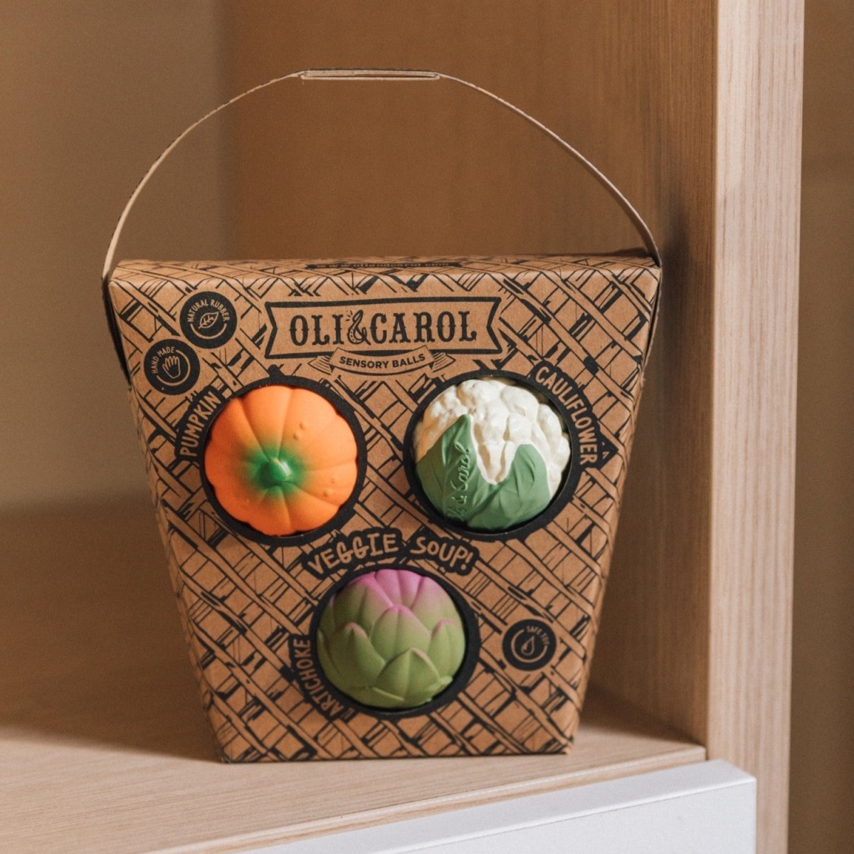 Oli & Carol Baby Sensory Ball Veggie Soup – Baby Sensory Toys for children, available at Learning Bugs UK