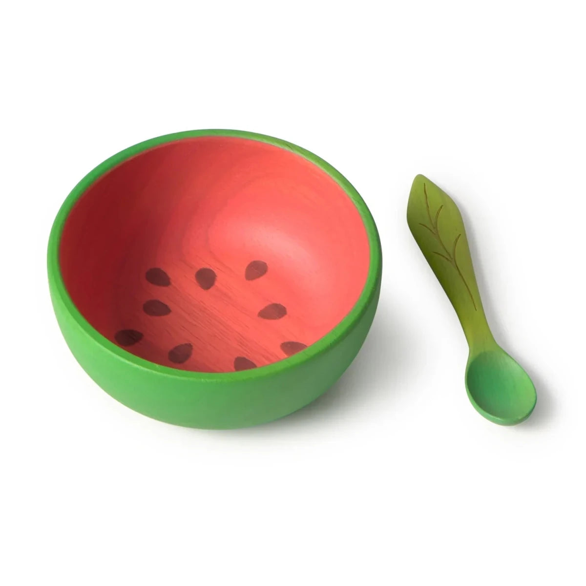 Oli&Carol Wally the Watermelon Bowl and Spoon Set – Tableware & Cutlery for children, available at Learning Bugs UK