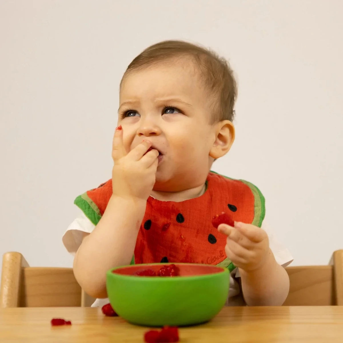 Oli&Carol Wally the Watermelon Bowl and Spoon Set – Tableware & Cutlery for children, available at Learning Bugs UK