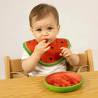 Oli&Carol Wally the Watermelon Feeding Bib – Tableware & Cutlery for children, available at Learning Bugs UK