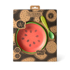 Oli&Carol Wally the Watermelon Plate and Spoon Set – Tableware & Cutlery for children, available at Learning Bugs UK