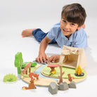 Buy Wildlife Camping Playset | Wooden dolls house playset for kids by Learning Bugs UK