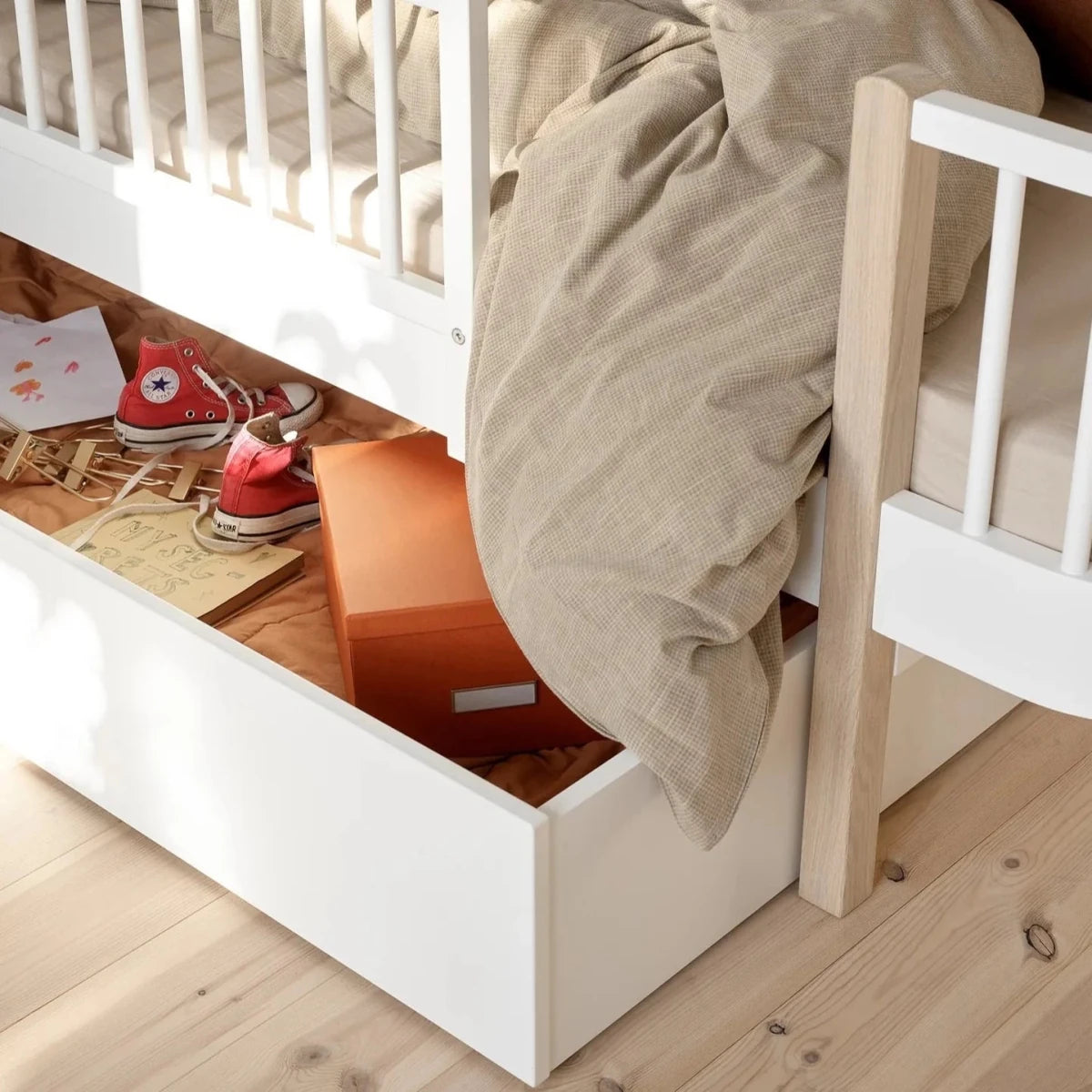 Wood Original Bunk Bed - White/Oak – Bunk Beds for children, available at Learning Bugs UK
