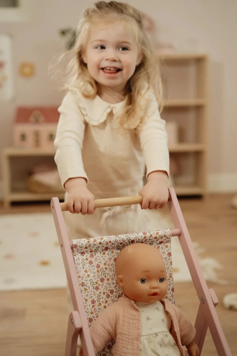 Little Dutch Wooden Doll Stroller – Doll accessories for children, available at Learning Bugs UK