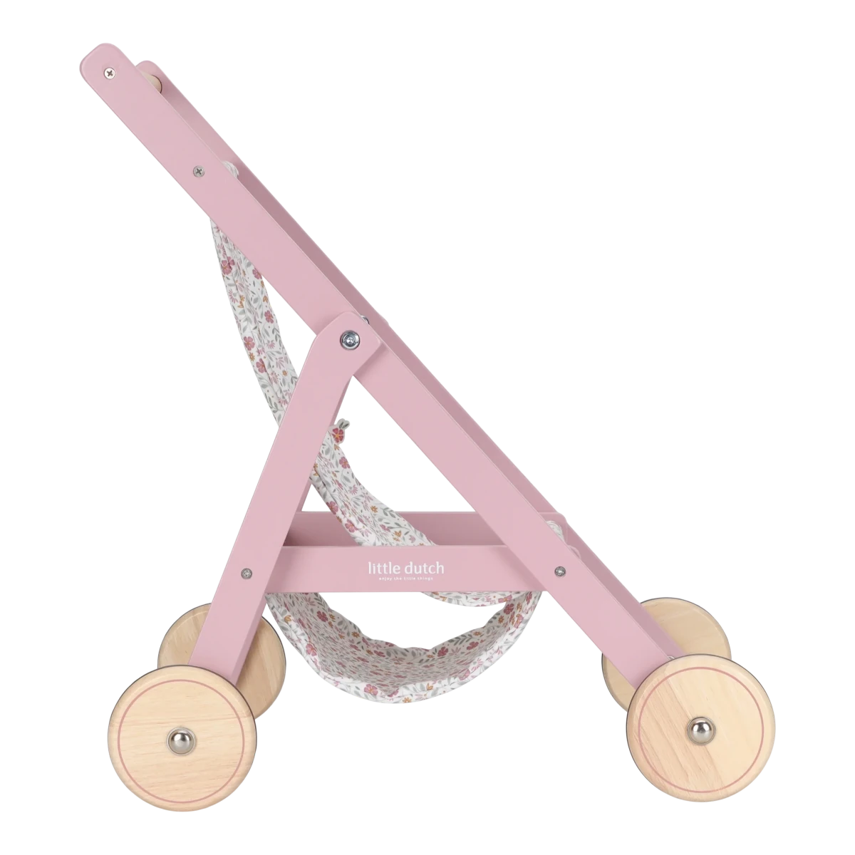 Little Dutch Wooden Doll Stroller – Doll accessories for children, available at Learning Bugs UK