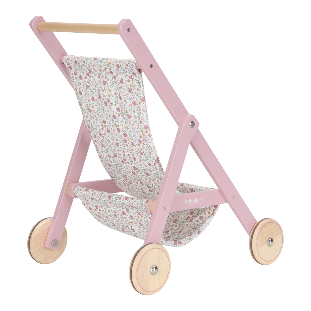 Little Dutch Wooden Doll Stroller – Doll accessories for children, available at Learning Bugs UK