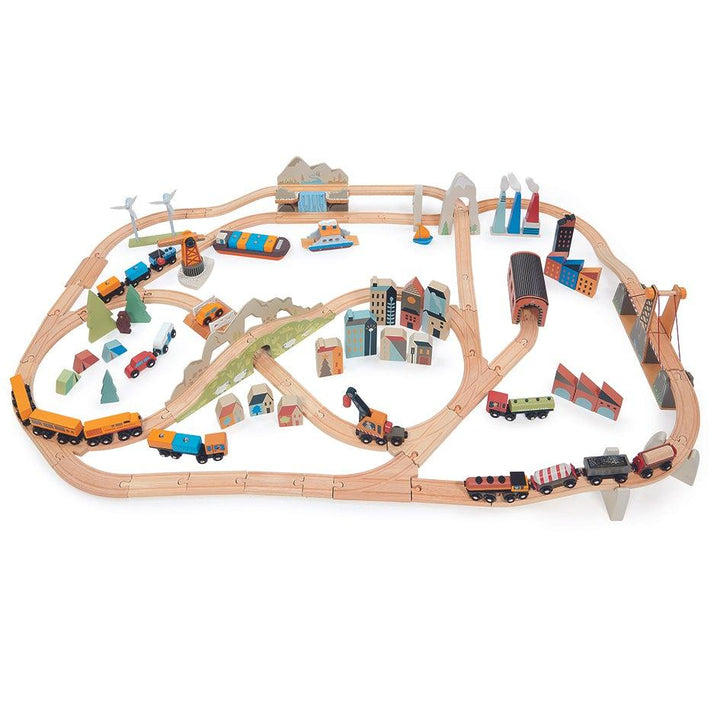 Tender Leaf Toys Mountain View Train Set