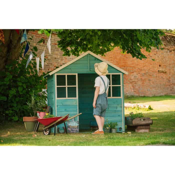 Plum Play Garden Hut Wooden Playhouse - Teal Local pick up or local delivery only