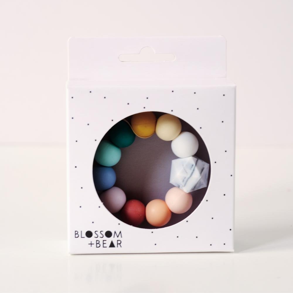 Rainbow Baby Teething Toy by Blossom And Bear - Learning Bugs UK