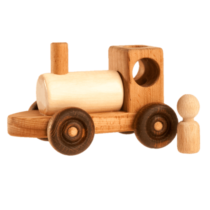 Handmade Wooden Toy Train Set
