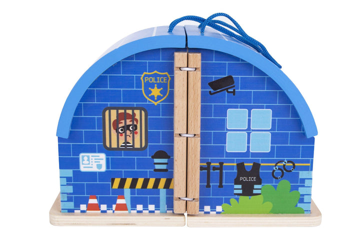 Woody Treasures Wooden Police Station