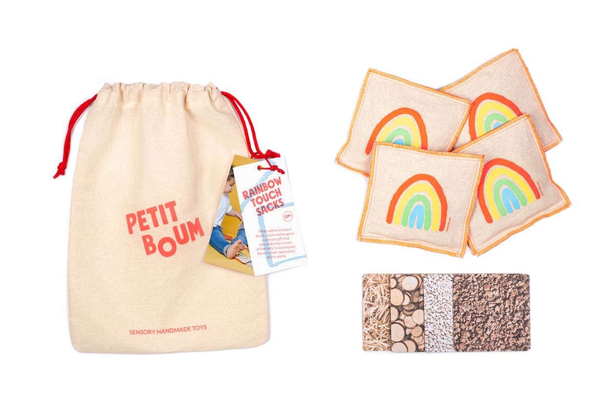 Petit Boum - Rainbow Touch Sacks by Petit Boum - Learning Bugs UK