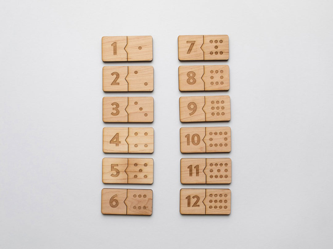 Wooden Number Match - Domino Style Puzzle