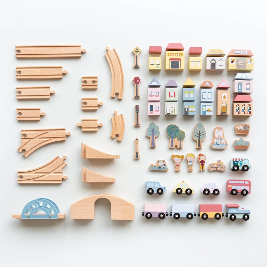 Little Dutch Railway Train XL - Starter Set by Little Dutch - Learning Bugs UK