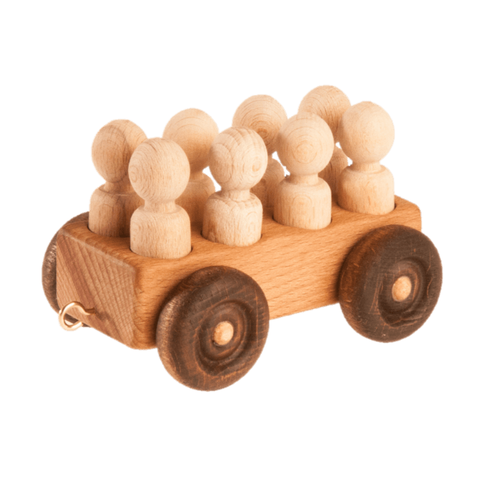 Handmade Wooden Toy Train Set