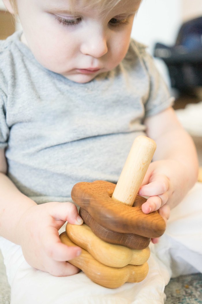 Wooden Stacking Toy - Flower Shaped