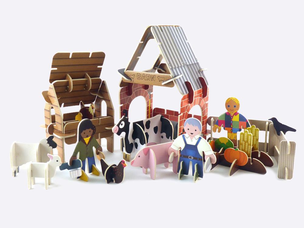 Playpress - Farmyard Eco-Friendly Playset by Playpress - Learning Bugs UK