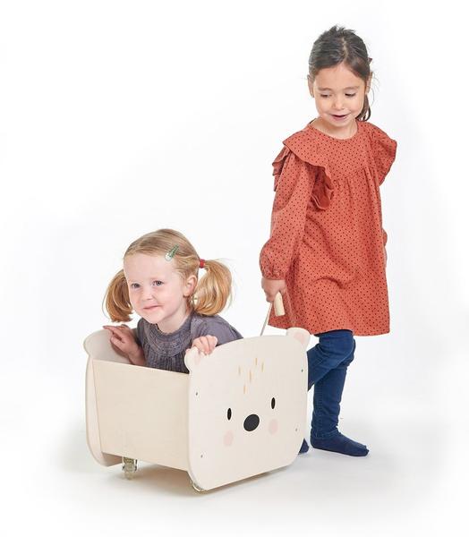 Tender Leaf Forest Pull Along Bear Cart