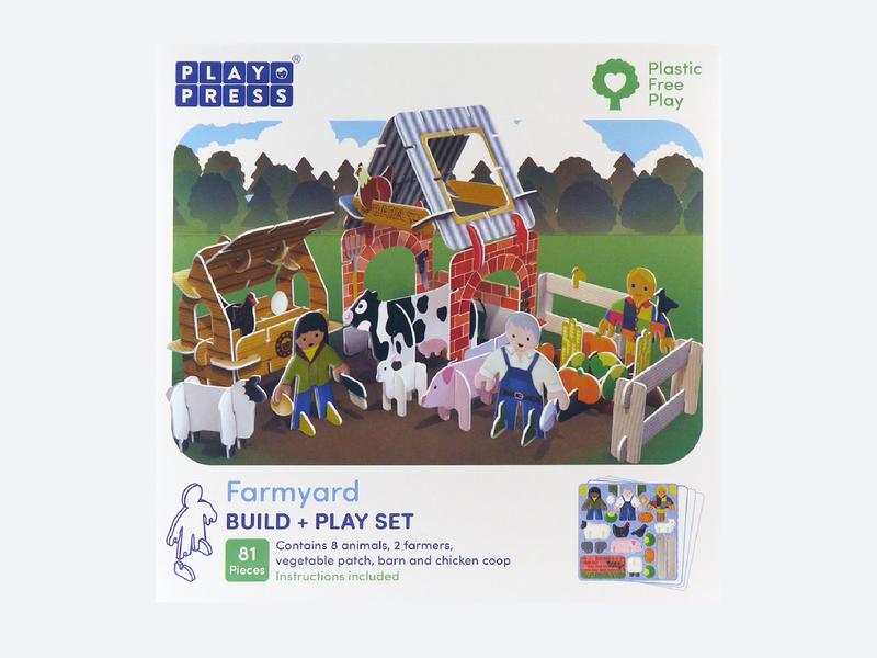 Playpress - Farmyard Eco-Friendly Playset by Playpress - Learning Bugs UK