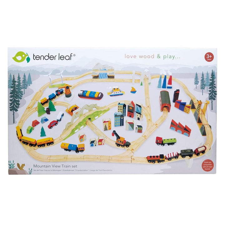 Tender Leaf Toys Mountain View Train Set