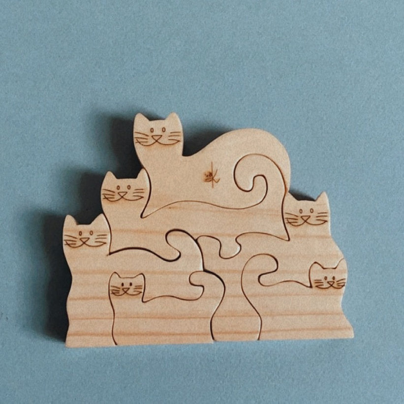 Wooden Cats Puzzle