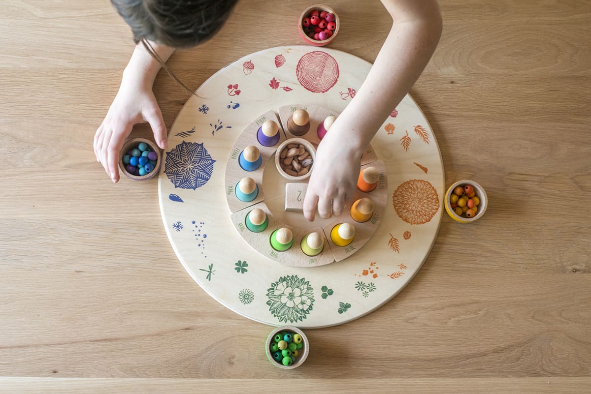 Grapat Platform 4 Seasons 4 Elements - Wooden Play Base by Grapat - Learning Bugs UK