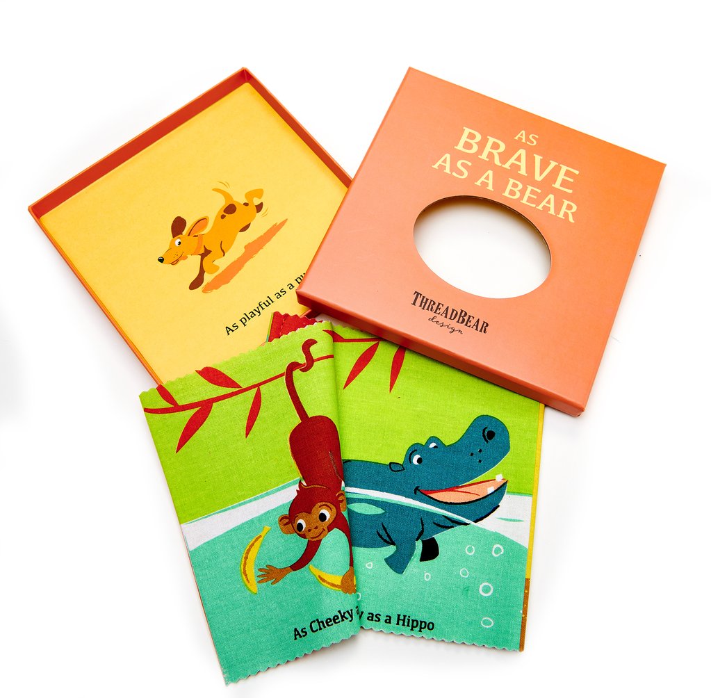 Thread Bear As Brave as a Bear Rag Book