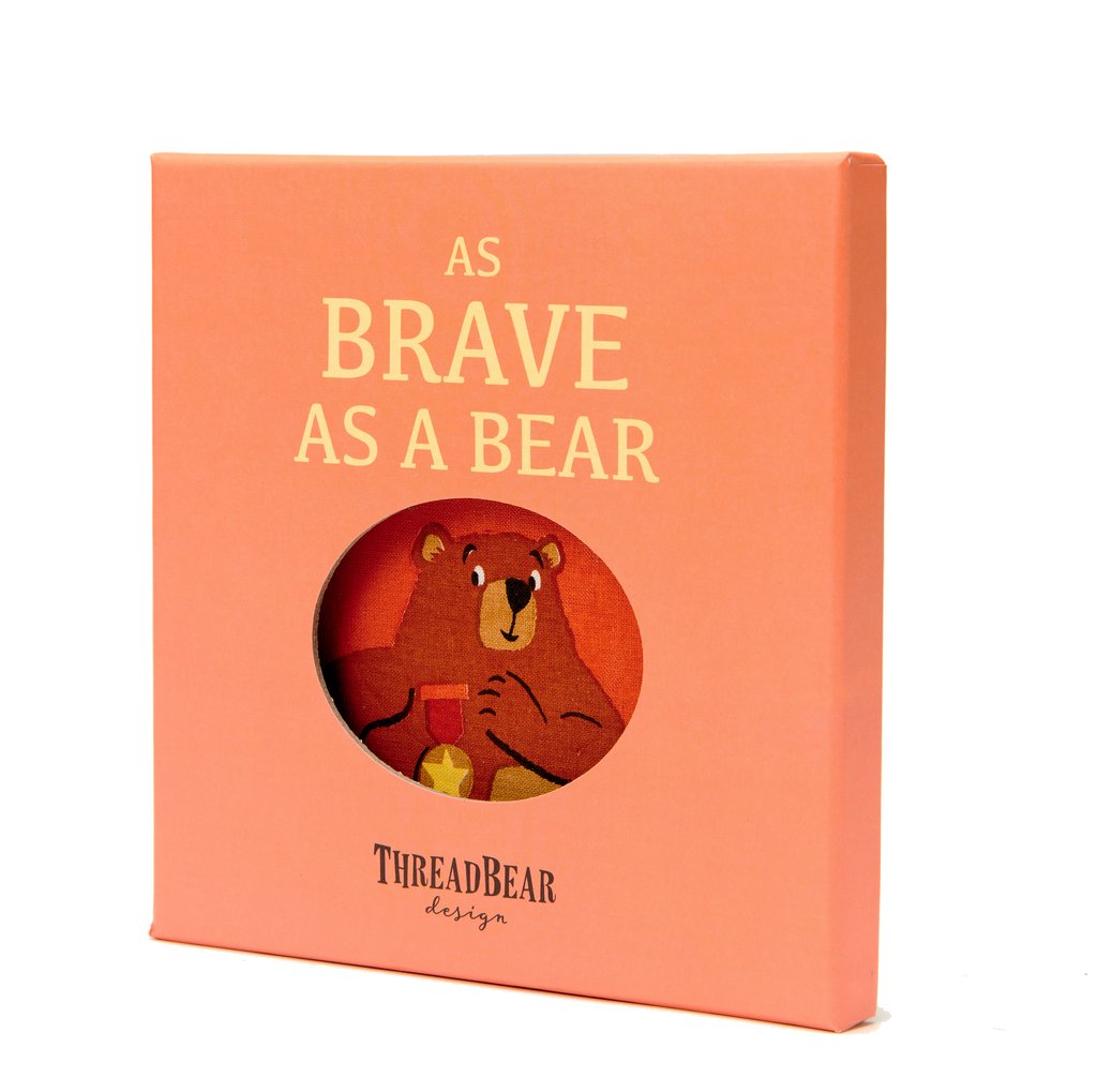 Thread Bear As Brave as a Bear Rag Book