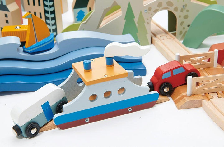 Tender Leaf Toys Mountain View Train Set