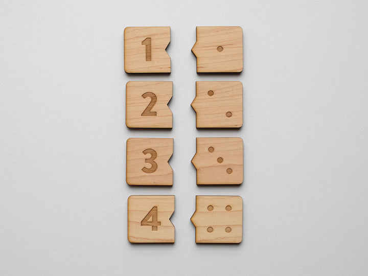 Wooden Number Match - Domino Style Puzzle