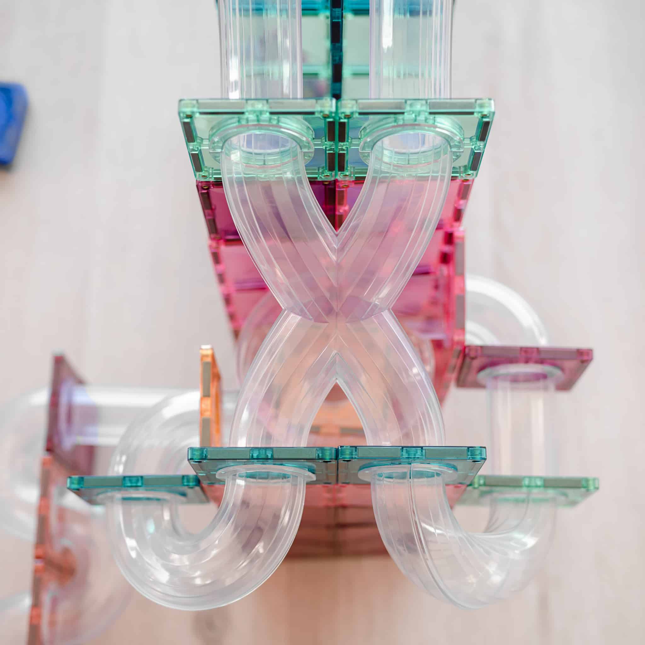 Connetix Tiles 80 Piece Pastel Ball Run Expansion Pack by Connetix - Learning Bugs UK