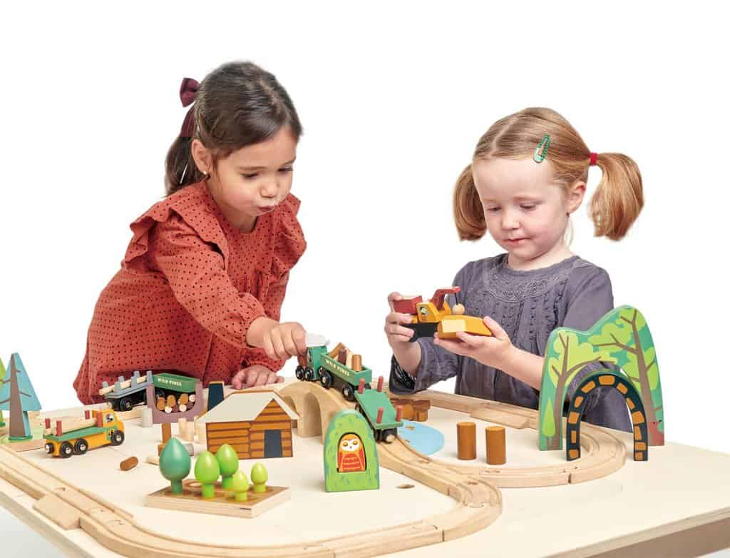 Tender Leaf Wild Pines Wooden Train Set by Tenderleaf Toys - Learning Bugs UK