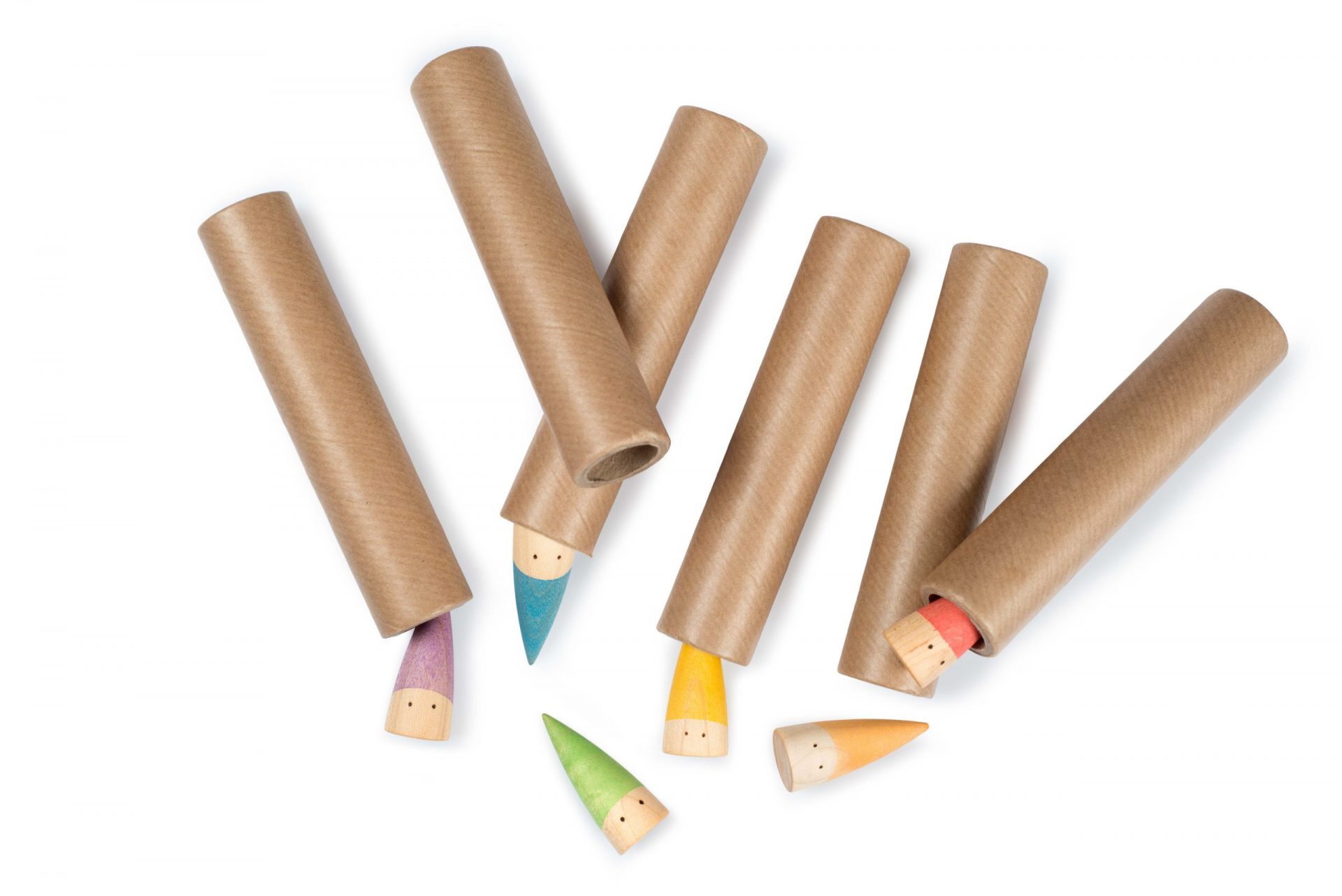Grapat Sticks - Set of 6 Wooden Figures by Grapat - Learning Bugs UK
