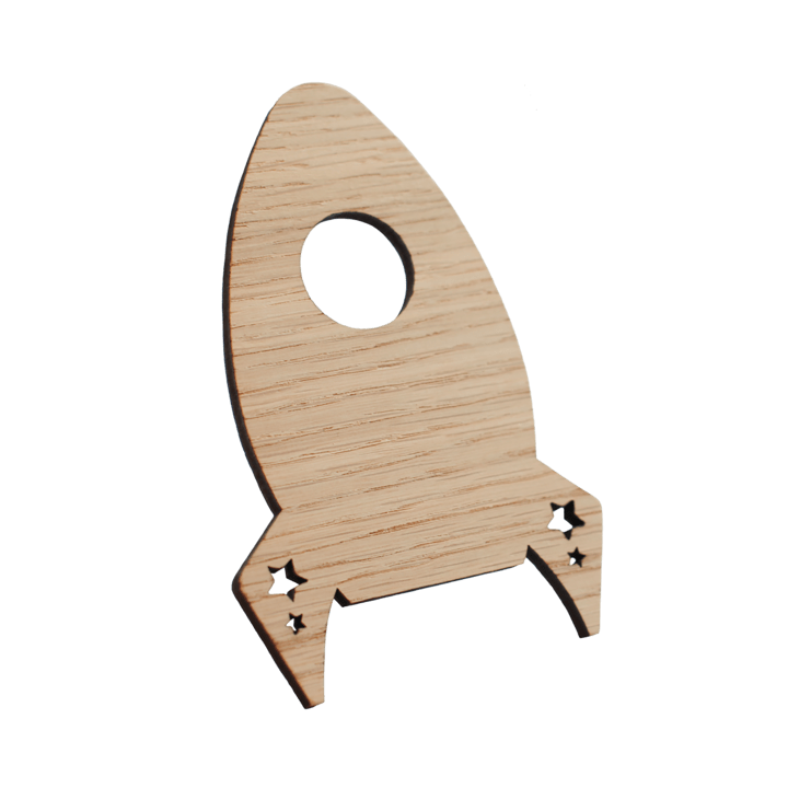 Hagelens Rocket Wall Hook - Carved Oak Veneer by Hagelens - Learning Bugs UK