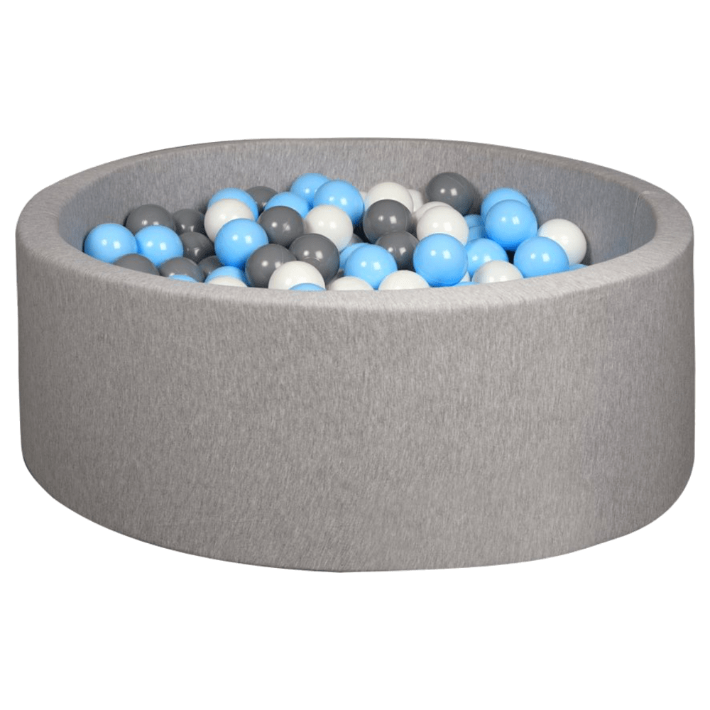 Larisa and Pumpkin Light Grey Ball Pit - Blue/Grey/White Balls