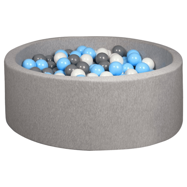 Larisa and Pumpkin Light Grey Ball Pit - Blue/Grey/White Balls