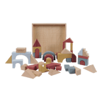 Little Dutch Wooden Building Blocks - Pure & Natural - Set of 47 by Little Dutch - Learning Bugs UK