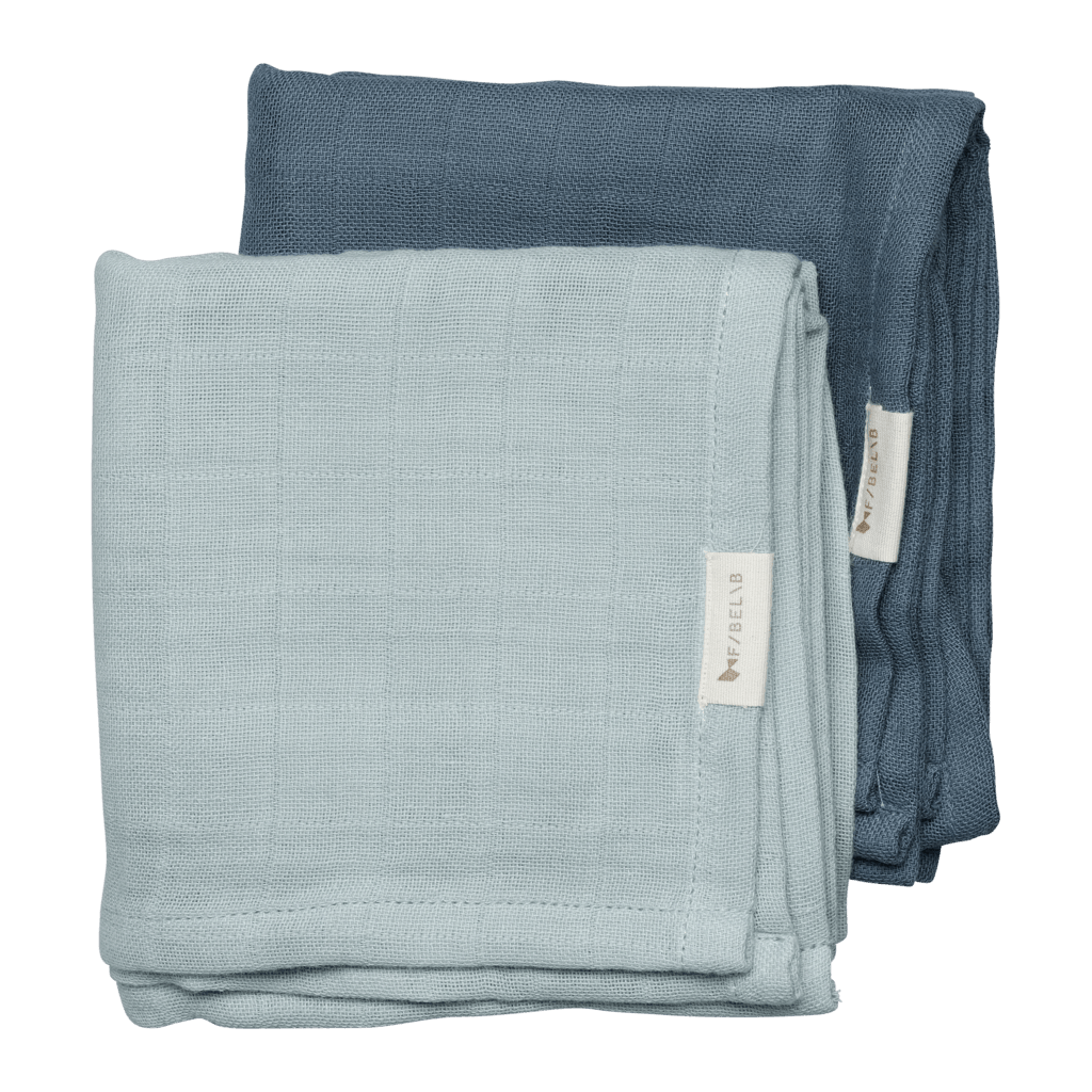 Fabelab Muslin Cloth 2 Pack - Sea by Fabelab - Learning Bugs UK