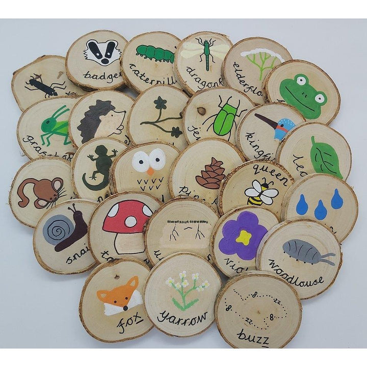 Green Earth Learning Nature Alphabet Wooden Discs