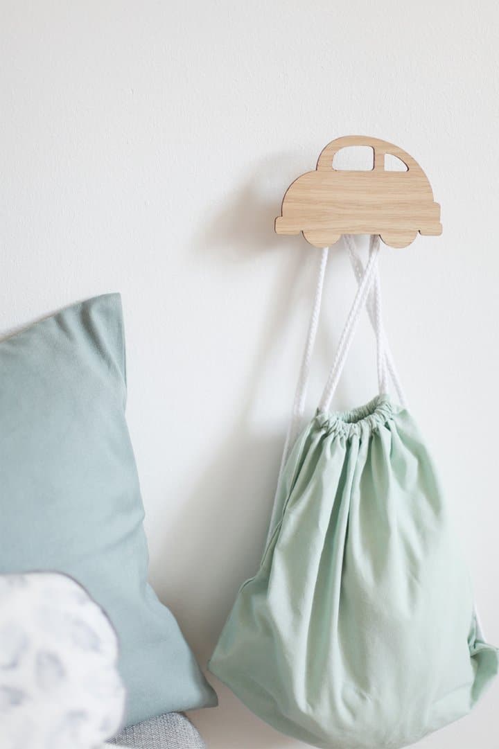 Hagelens Car Wall Hook - Carved Oak Veneer by Hagelens - Learning Bugs UK