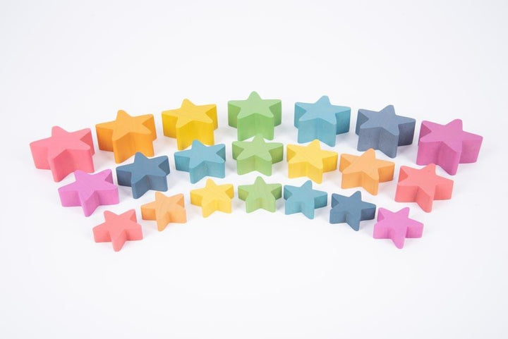 Tickit Rainbow Wooden Stars - Pk21