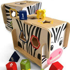 Bee Smart Wooden Zebra Shape Sorter by Bee Smart - Learning Bugs UK