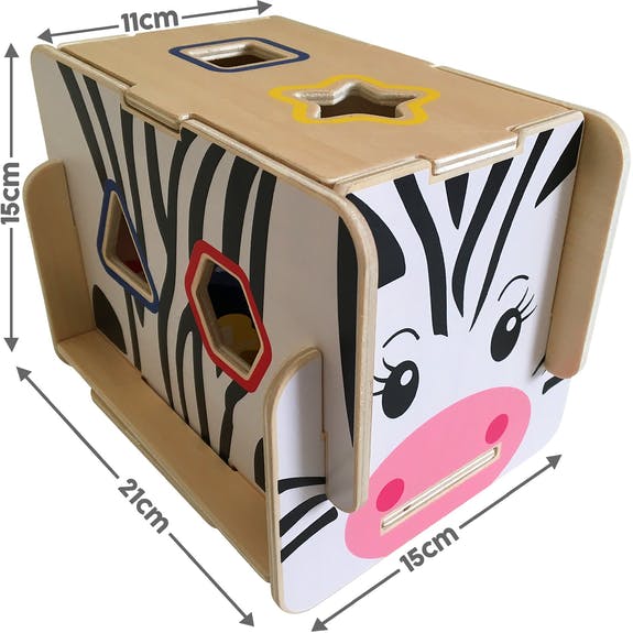 Bee Smart Wooden Zebra Shape Sorter